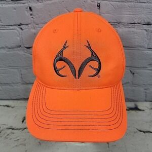 Realtree Outfitters Embroidered Logo Orange Mesh Mens One Size Baseball Hat